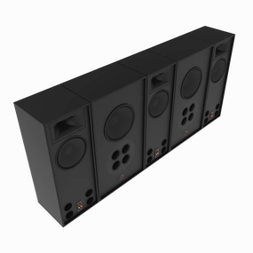 Klipsch RCC-122-BTS Behind The Screen System hi-fi dual speakers,hi-fi triple amplifier setup,hi-fi pro audio kit
