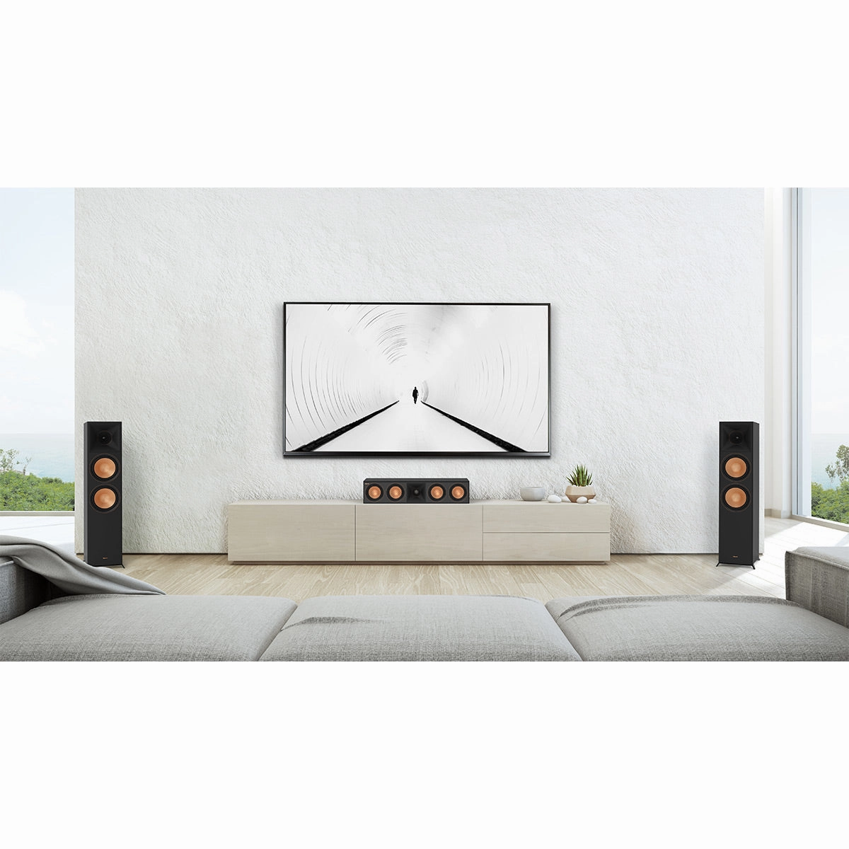 Klipsch RP-8060FA II Reference Premiere Floorstanding Speaker with Dolby Atmos - Each (Walnut)