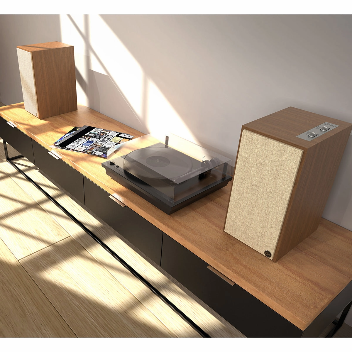 Klipsch The Sevens Heritage Series Wireless Powered Monitors with 6.5" Woofer - Pair (Walnut)