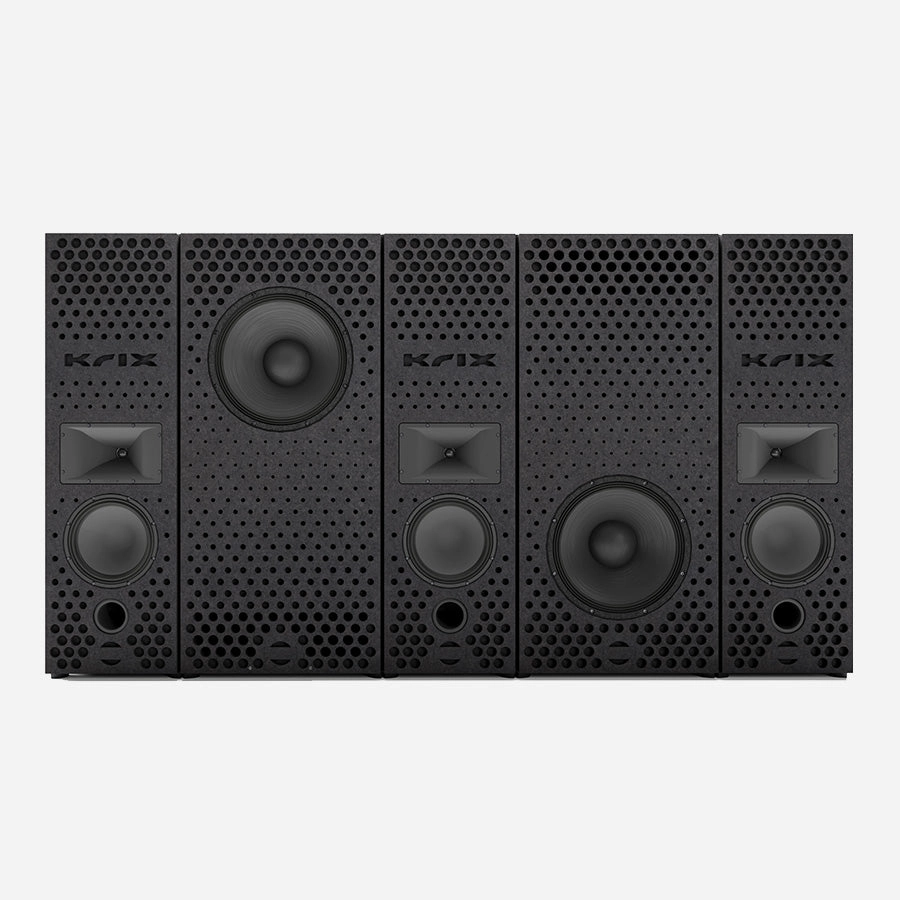 Krix MX-20 Modular Theatre System hi-fi dual speakers,hi-fi triple amplifier setup,hi-fi pro audio kit