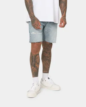 Ksubi Chopper Spray Out Yellow Shorts Denim