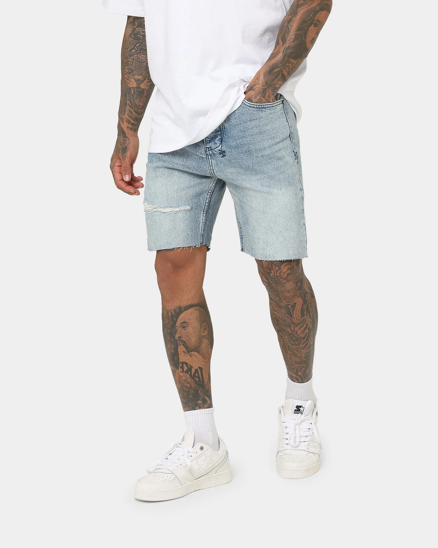 Ksubi Chopper Spray Out Yellow Shorts Denim