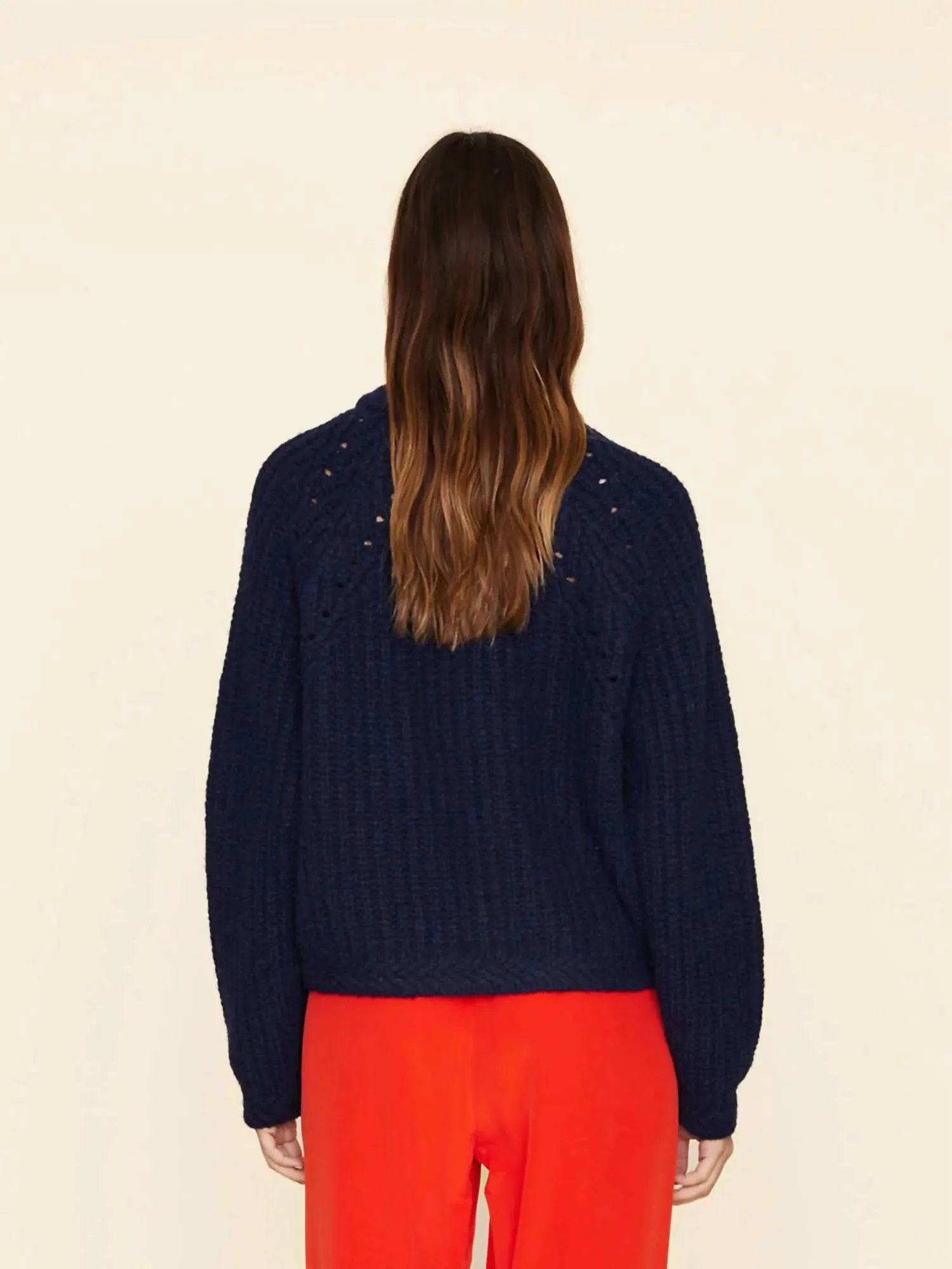 Landrey Sweater In Navy Brick