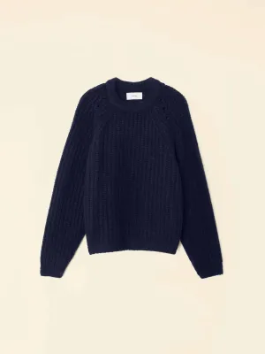 Landrey Sweater In Navy Brick