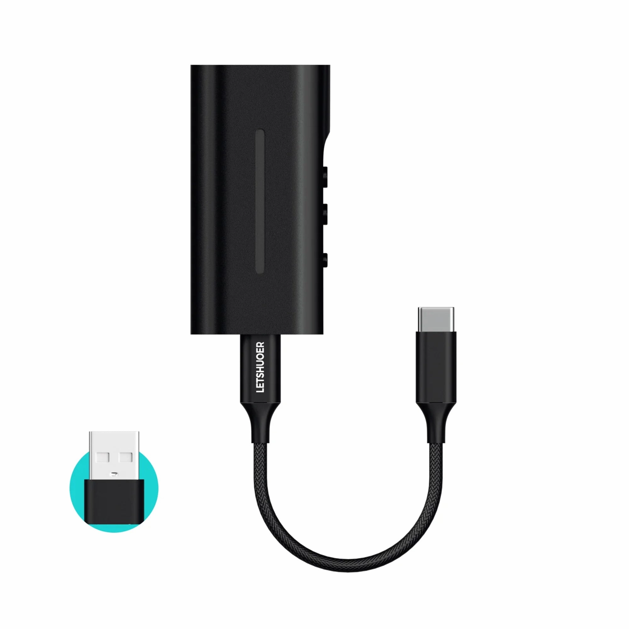 Letshuoer DT03 Portable DAC & Headphone Amplifier Portable Headphone Amps and DACs,Mobile Audio Boosters,Travel DACs