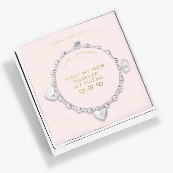 Life's A Charm First My Mum Forever My Friend Silver Plated 17.5cm Bracelet 6910 Joma Jewellery