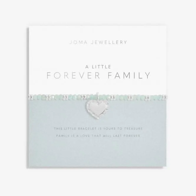 Live Life In Colour Forever Family Silver And Green 17.5cm Bracelet 6225 Joma Jewellery