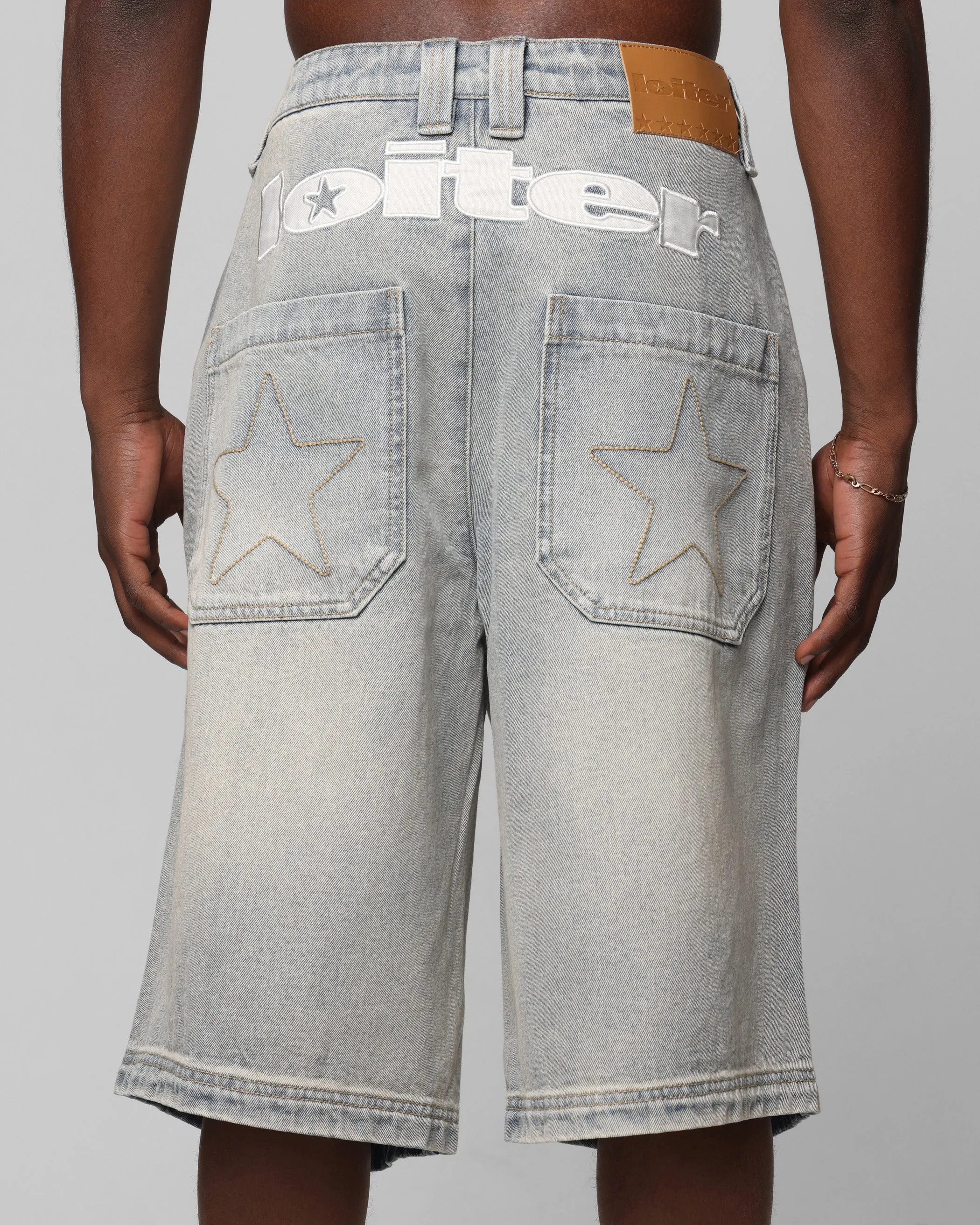 Loiter Collateral Distressed Jorts Vintage Blue