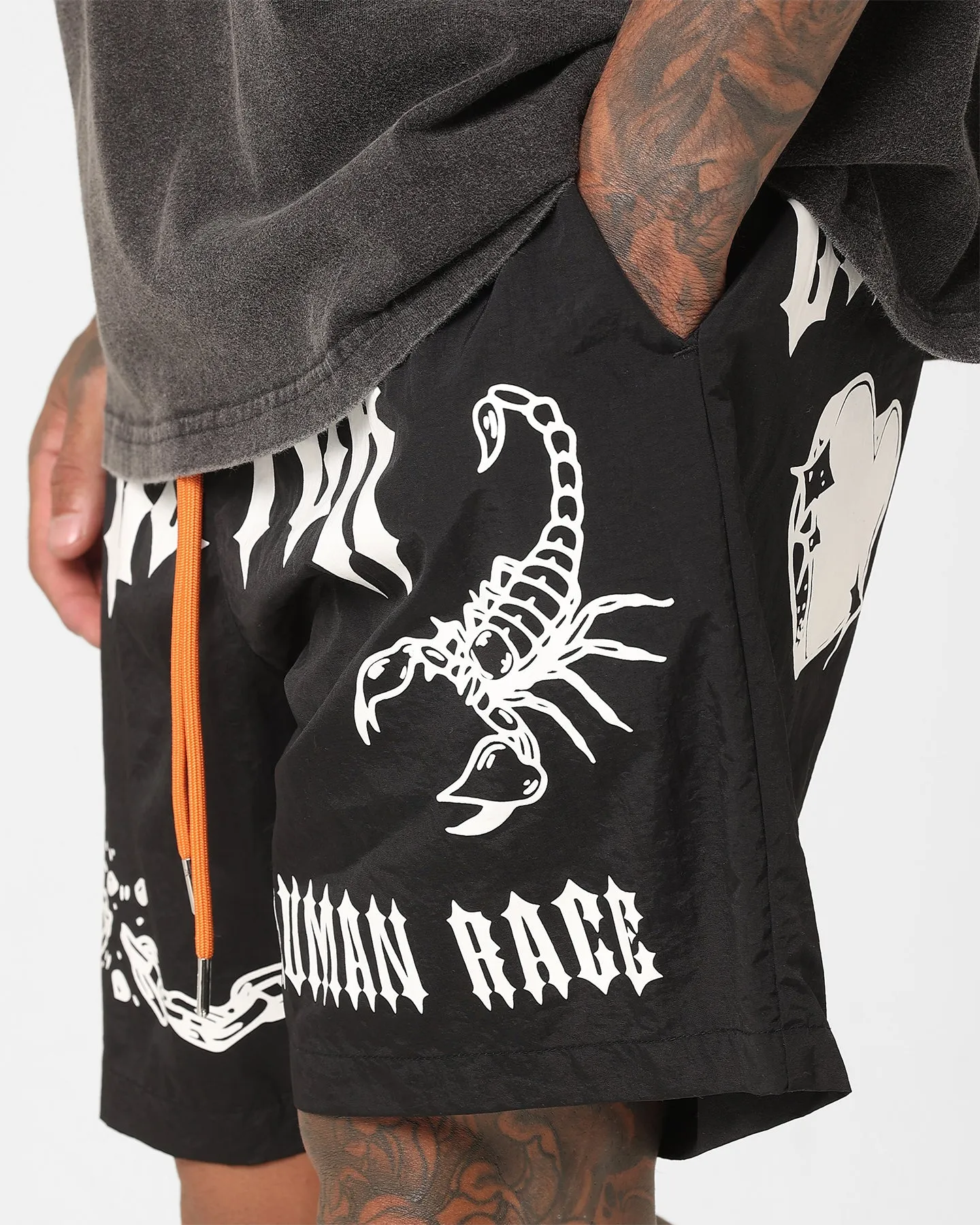 Loiter Sketch Boot Walk Shorts Black