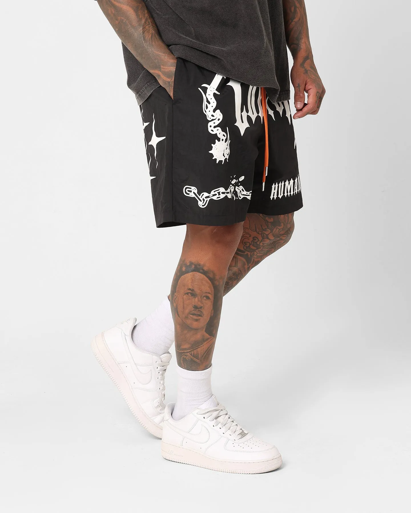 Loiter Sketch Boot Walk Shorts Black