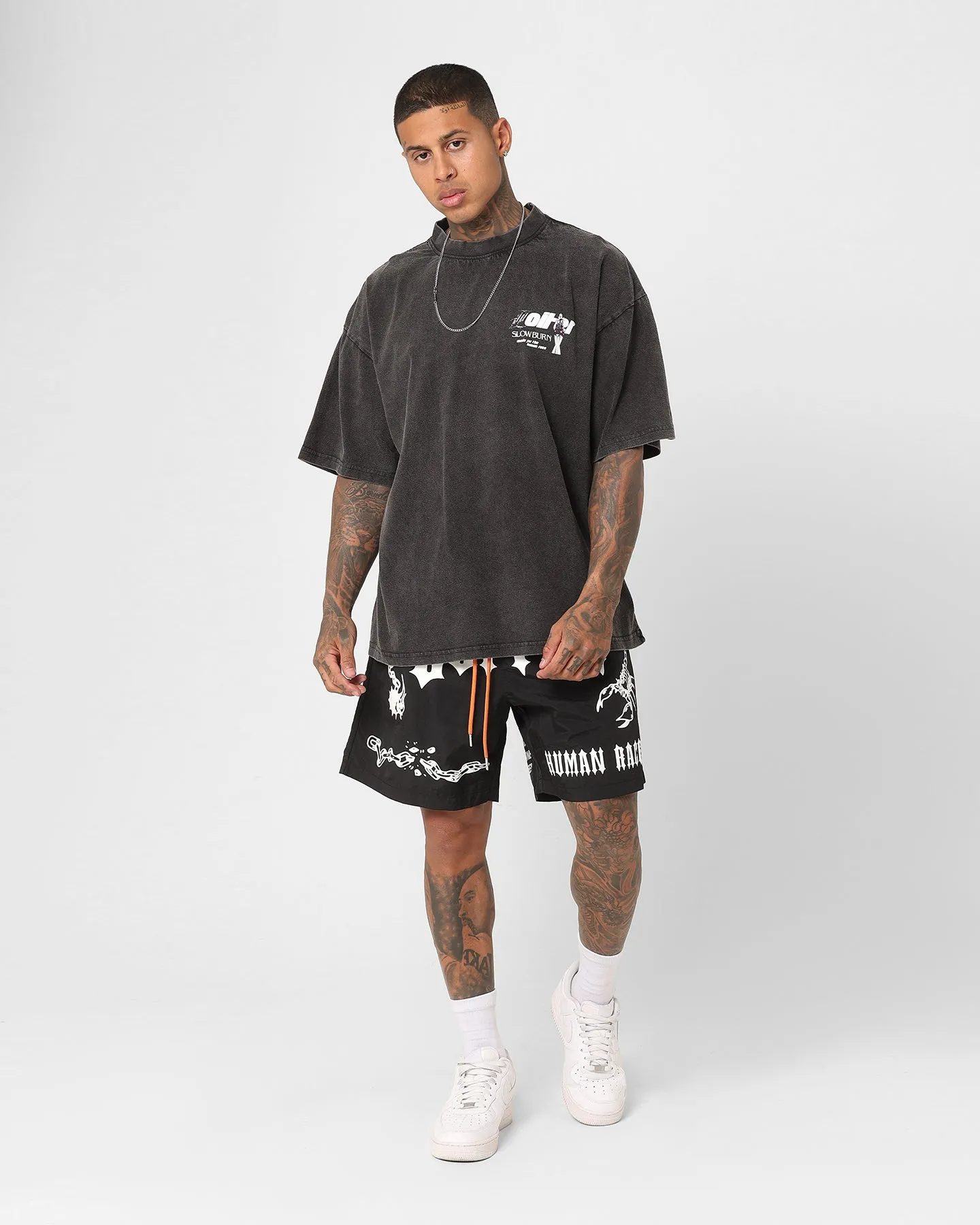 Loiter Sketch Boot Walk Shorts Black