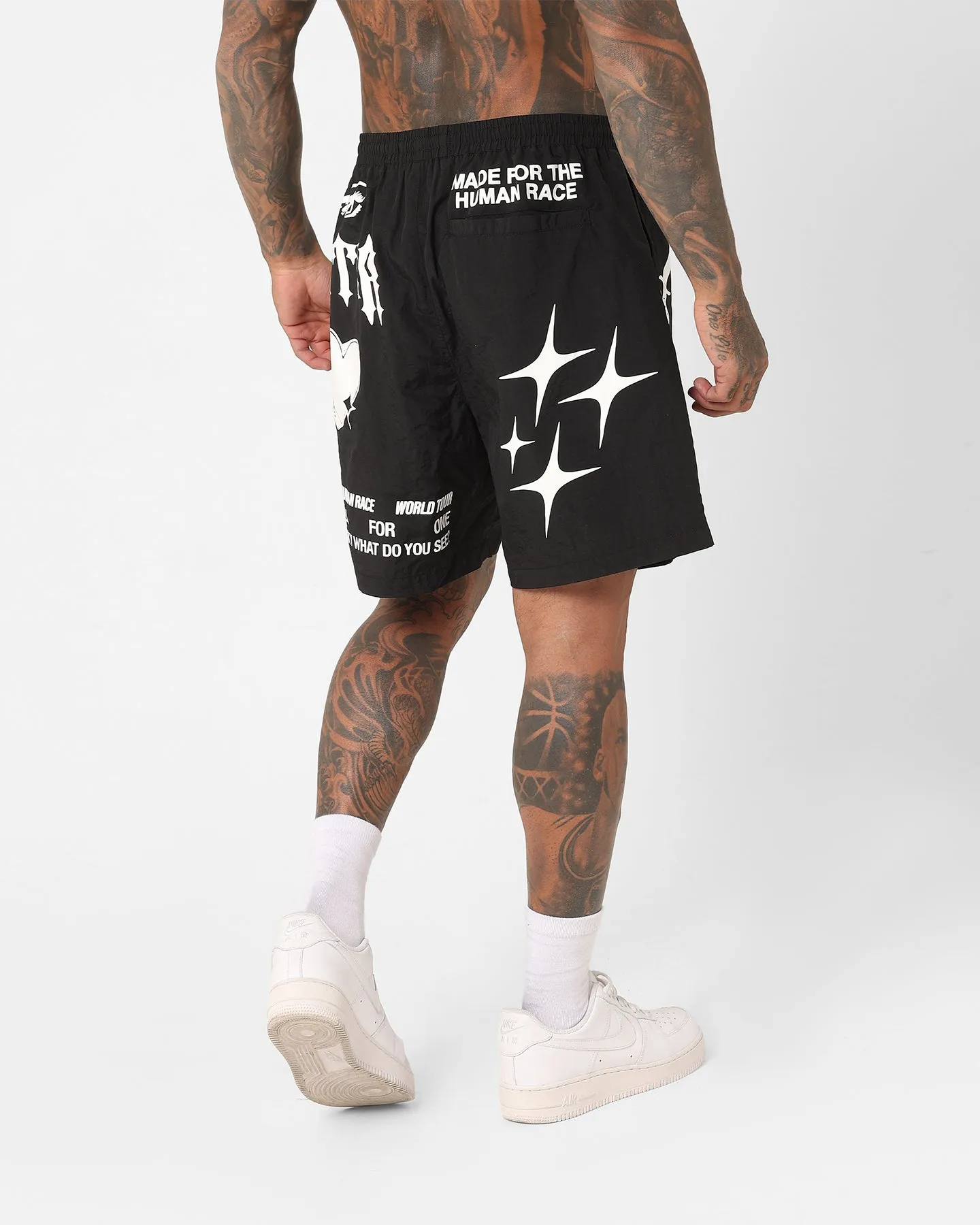 Loiter Sketch Boot Walk Shorts Black