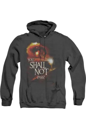 Lord Of The Rings You Shall Not Pass Adult Heather Hoodie / Hooded Sweatshirt