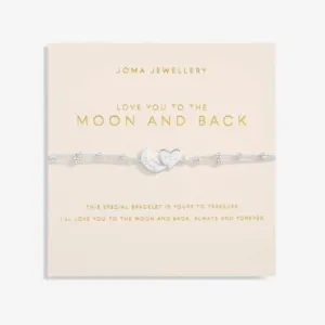 Love You To the Moon Back Silver Plated 18cm   3cm Bracelet 6730 Joma Jewellery