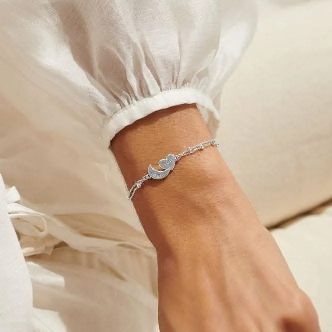 Love You To the Moon Back Silver Plated 18cm   3cm Bracelet 6730 Joma Jewellery
