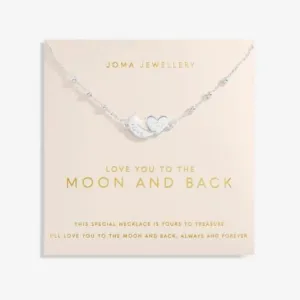 Love You To the Moon Back Silver Plated 46cm   5cm Necklace 6731 Joma Jewellery