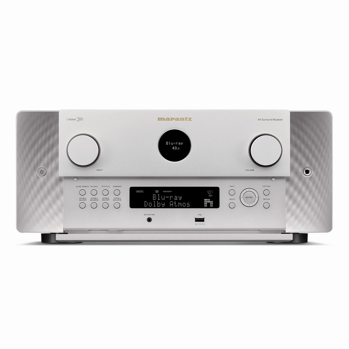 Marantz Cinema 30 11.4 Channel 8K Home Theater Receiver with Dolby Atmos & IMAX Enhanced Audio (Silver/Gold)