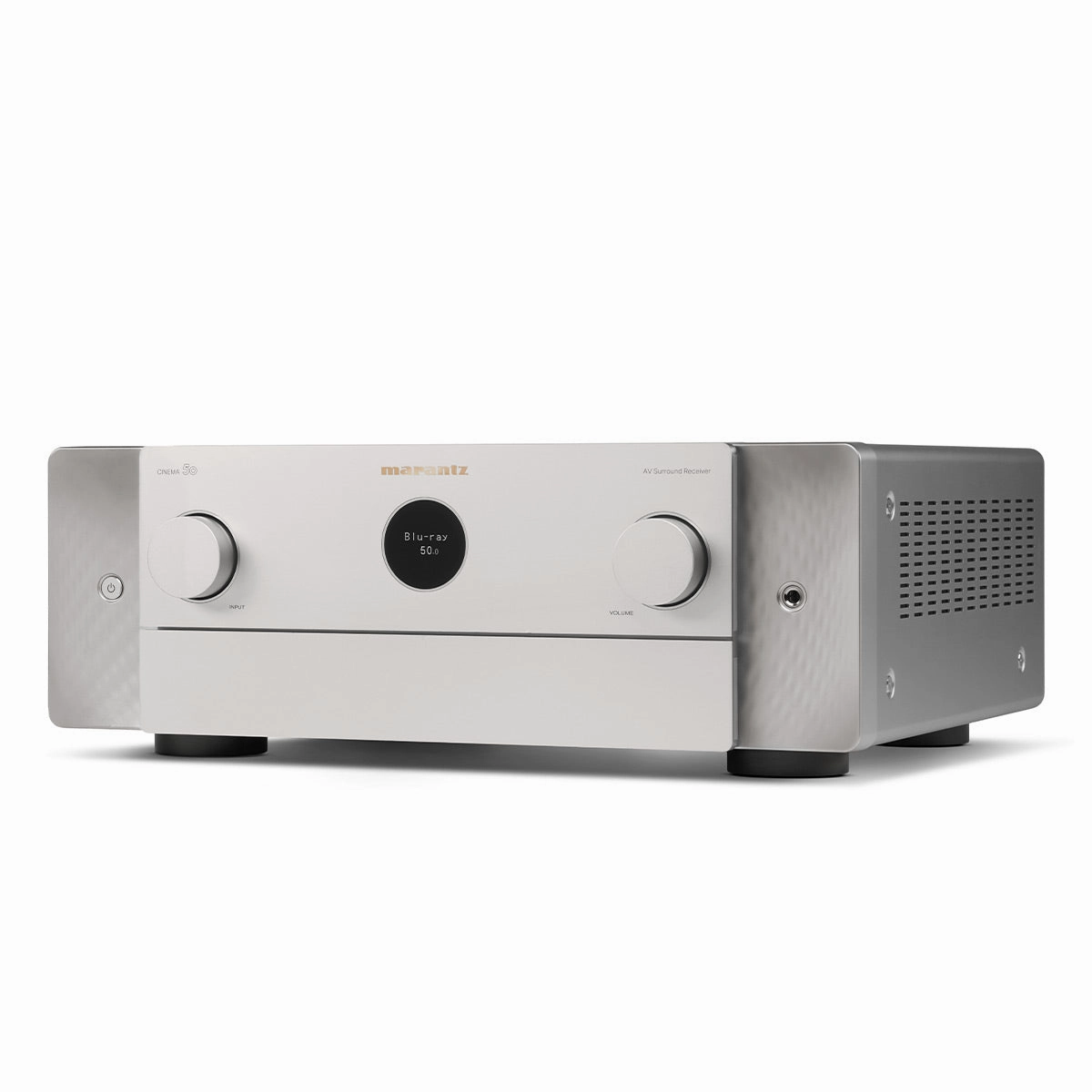 Marantz Cinema 50 9.4 Channel 8K Home Theater Receiver with Dolby Atmos, DTS:X, and HEOS Built-In (Silver/Gold)