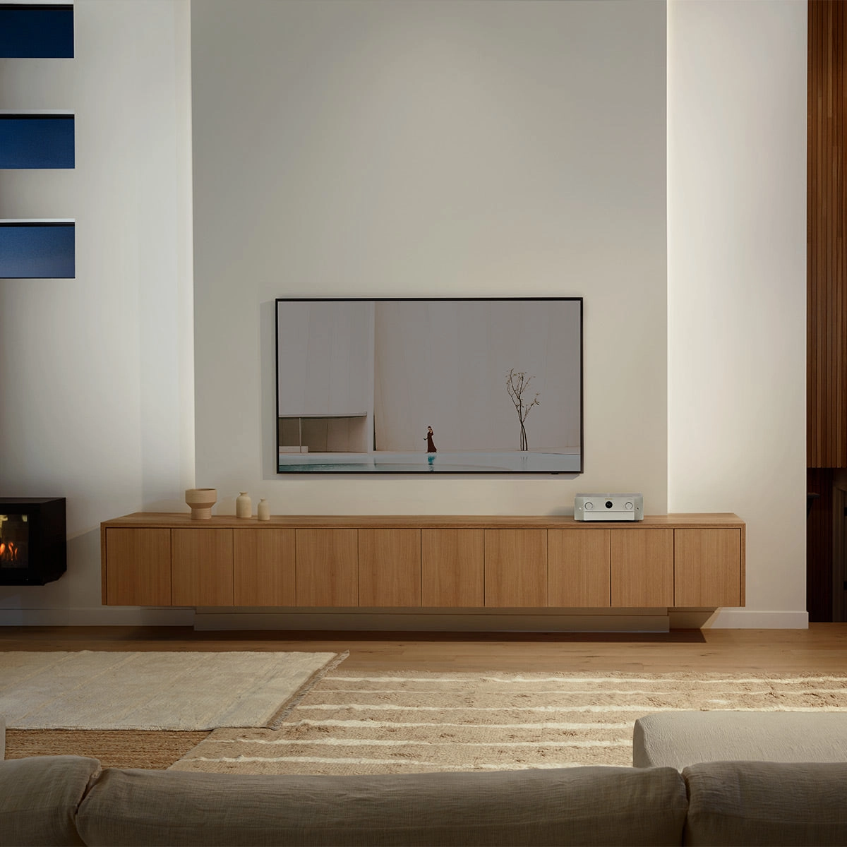 Marantz Cinema 50 9.4 Channel 8K Home Theater Receiver with Dolby Atmos, DTS:X, and HEOS Built-In (Silver/Gold)
