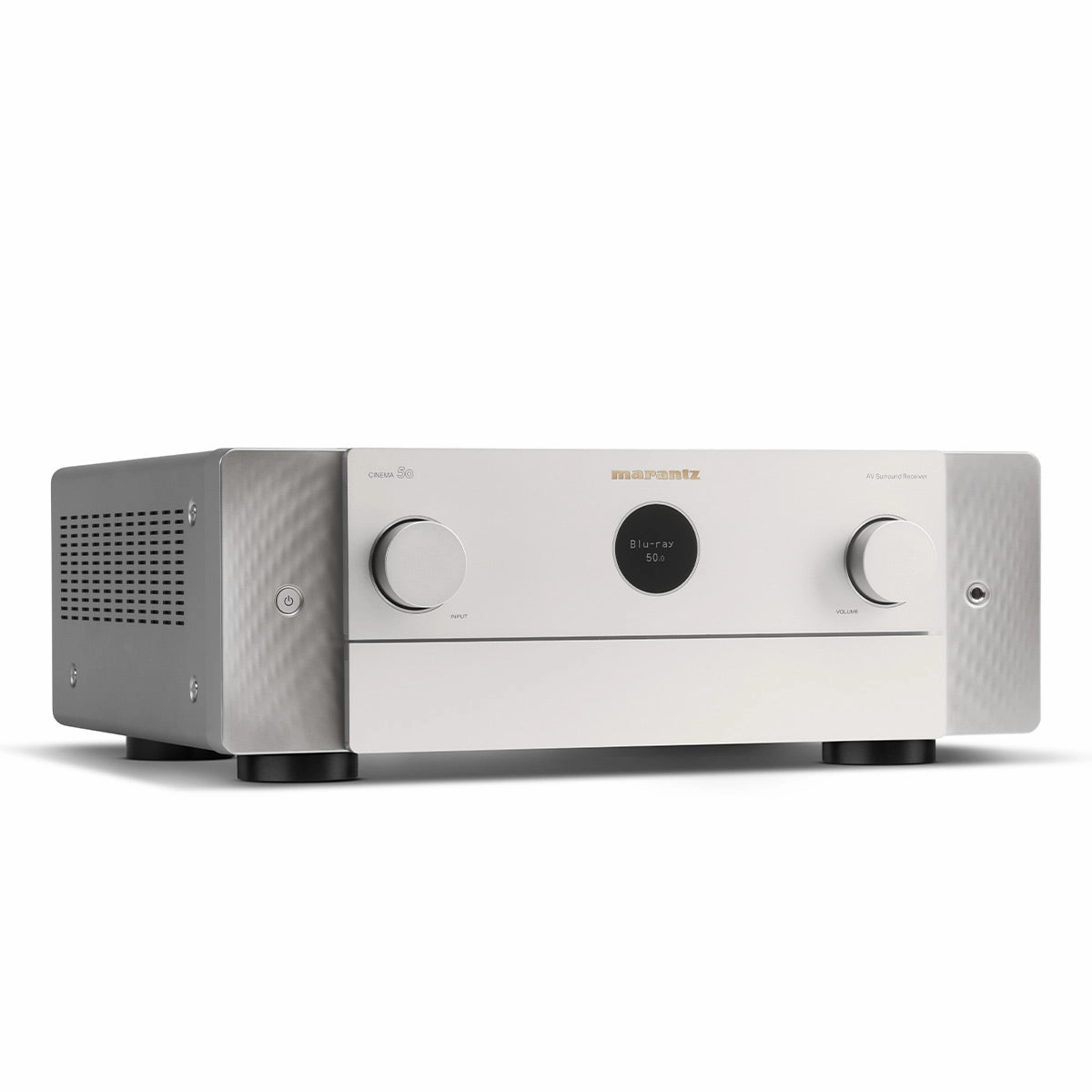 Marantz Cinema 50 9.4 Channel 8K Home Theater Receiver with Dolby Atmos, DTS:X, and HEOS Built-In (Silver/Gold)