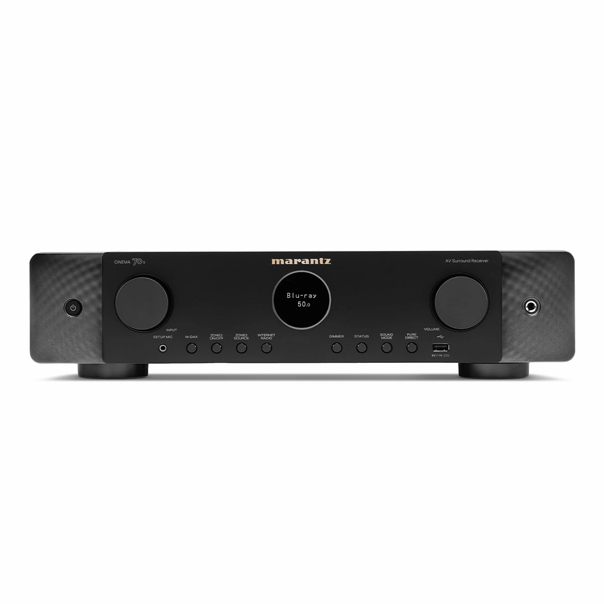 Marantz Cinema 70s Slimline 7.2 Channel 8K Home Theater Receiver with Dolby Atmos, DTS:X, and HEOS Built-In hi-fi volume knob,hi-fi remote control system,hi-fi smart amplifier