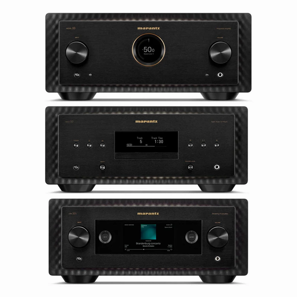 Marantz MODEL10 Integrated Amplifier with LINK10n Streaming Preamplifier and SACD10 CD Player (Black) hi-fi volume knob,hi-fi remote control system,hi-fi smart amplifier