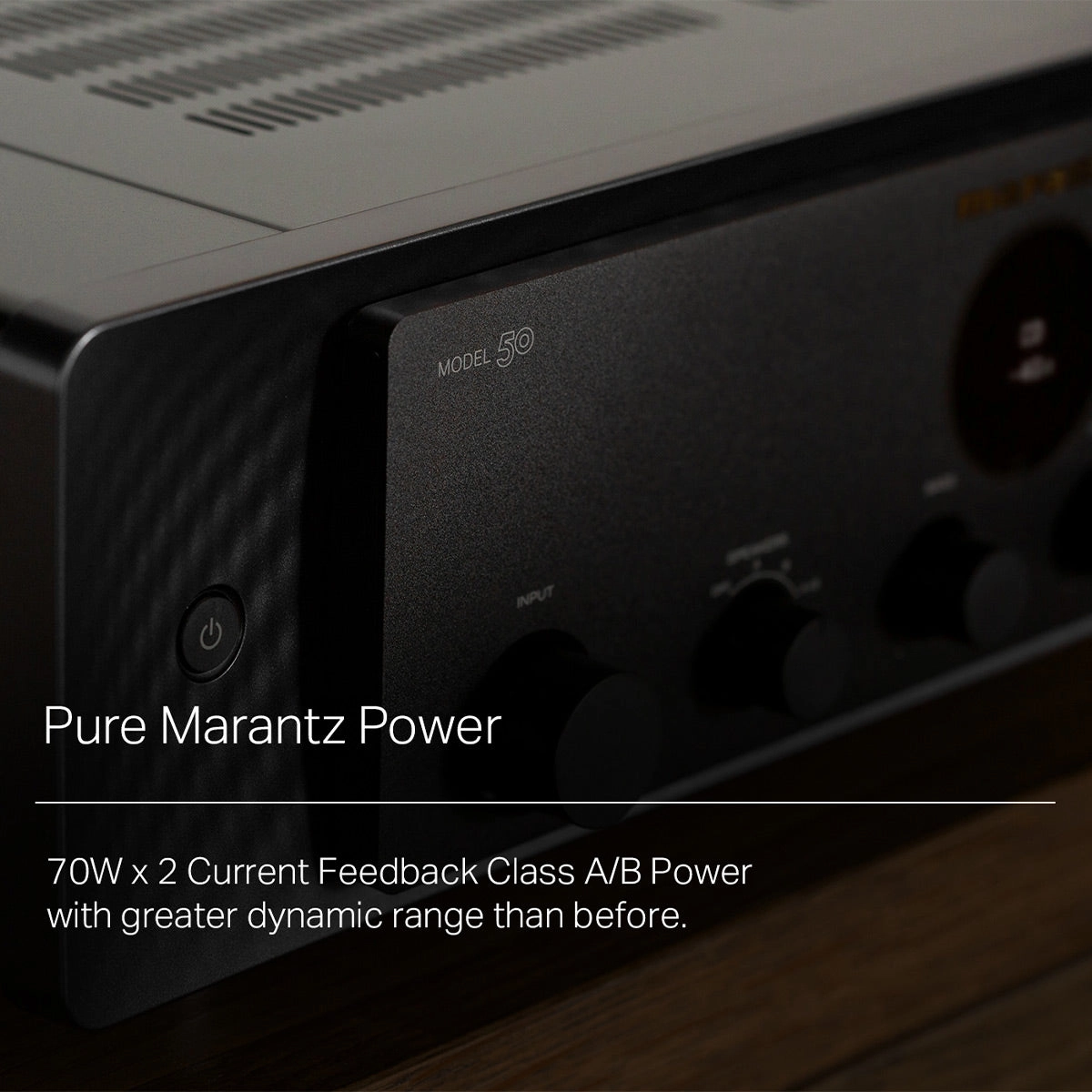 Marantz MODEL 50 Pure Analog Stereo Integrated Amplifier (Black)