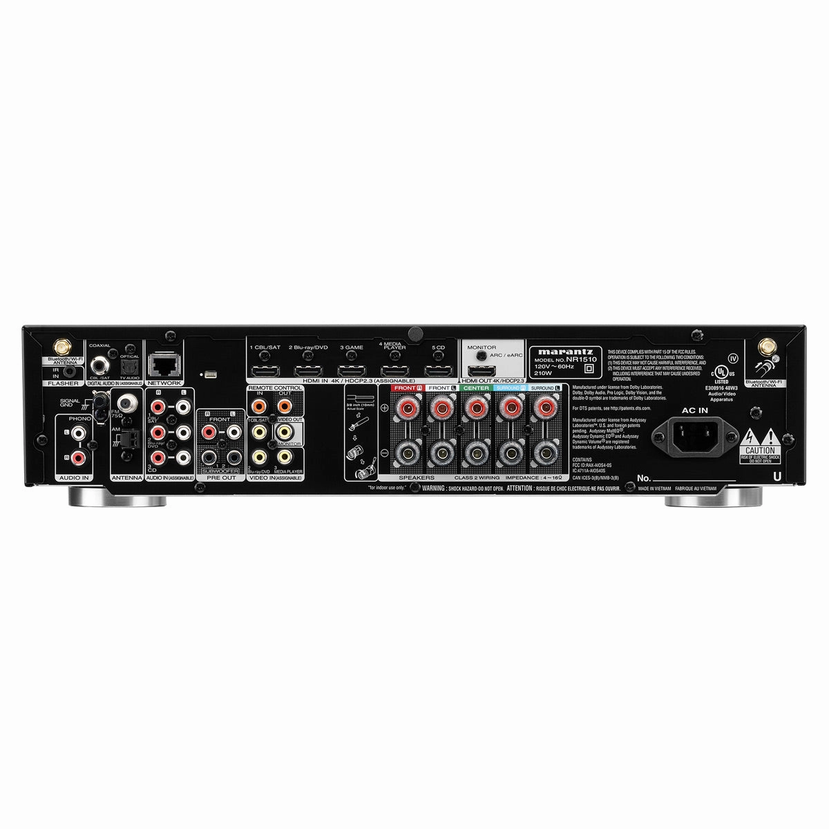 Marantz NR-1510 Slim 5.2-Channel 4K Ultra HD AV Receiver with HEOS Built-In
