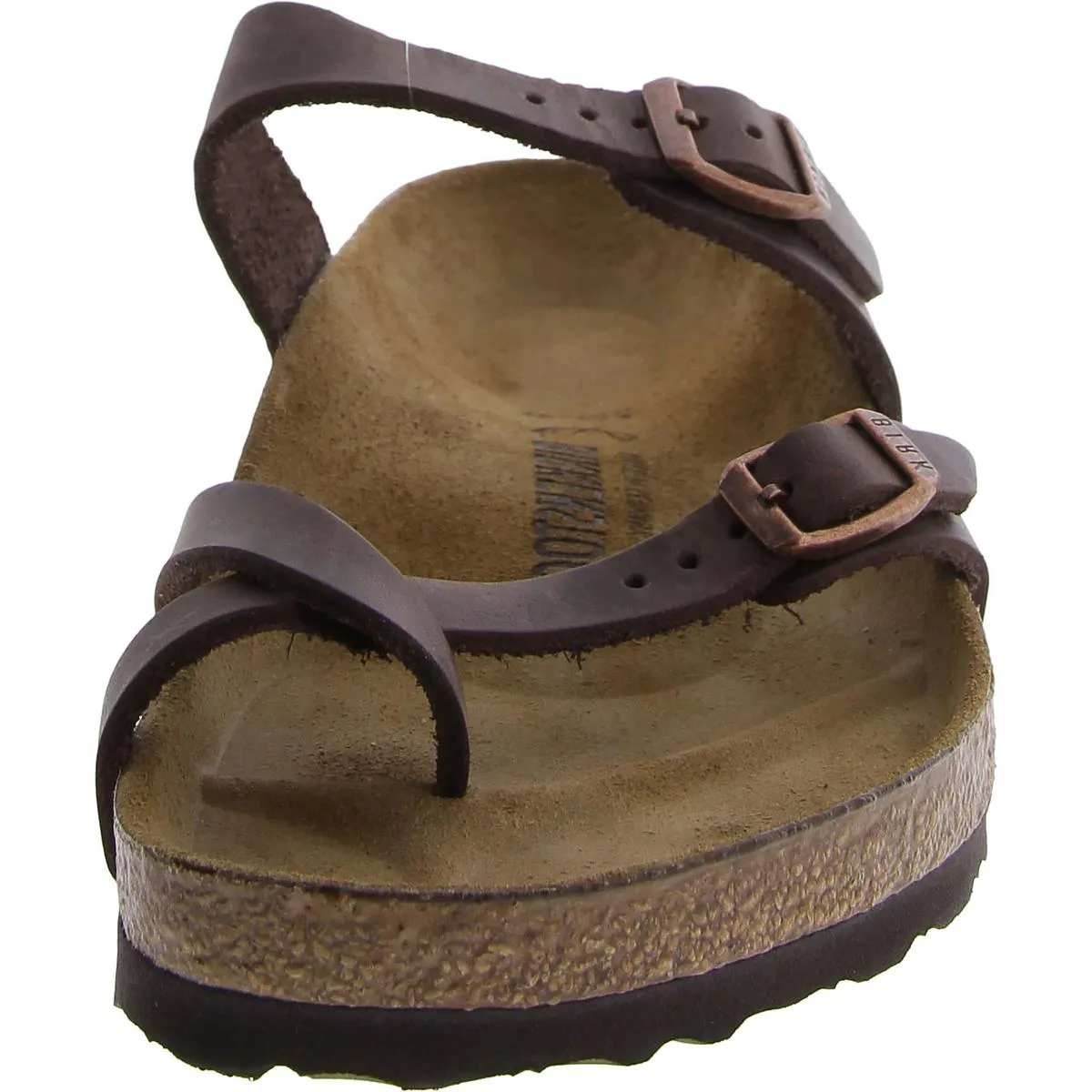 Mayari Womens Leather Slip On Footbed Sandals
