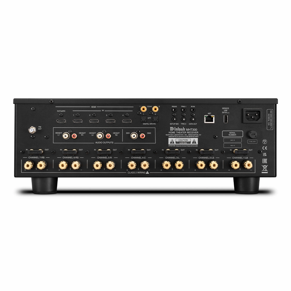 McIntosh MHT300 7.2-Channel Home Theater Receiver with Dolby Atmos, DTS:X, and HDR10 