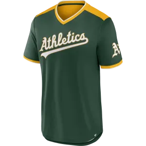 Men's A's Fundamentals Poly Walk Off Short Sleeve