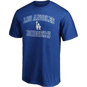 Men's Dodgers Cotton Heart and Soul Short Sleeve