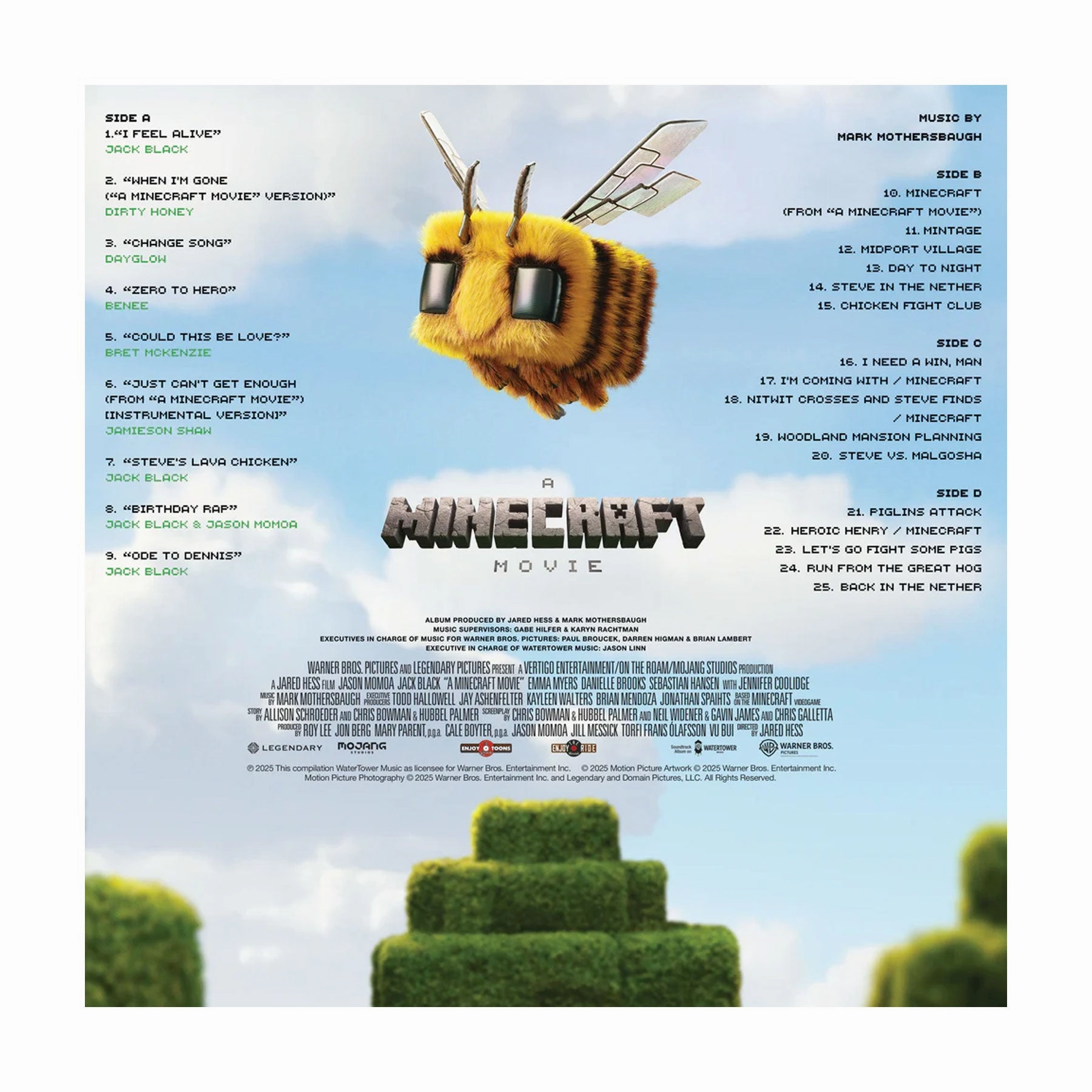 Minecraft: A Minecraft Movie Soundtrack (Colored Vinyl) Vinyl 2LP - PRE-ORDER