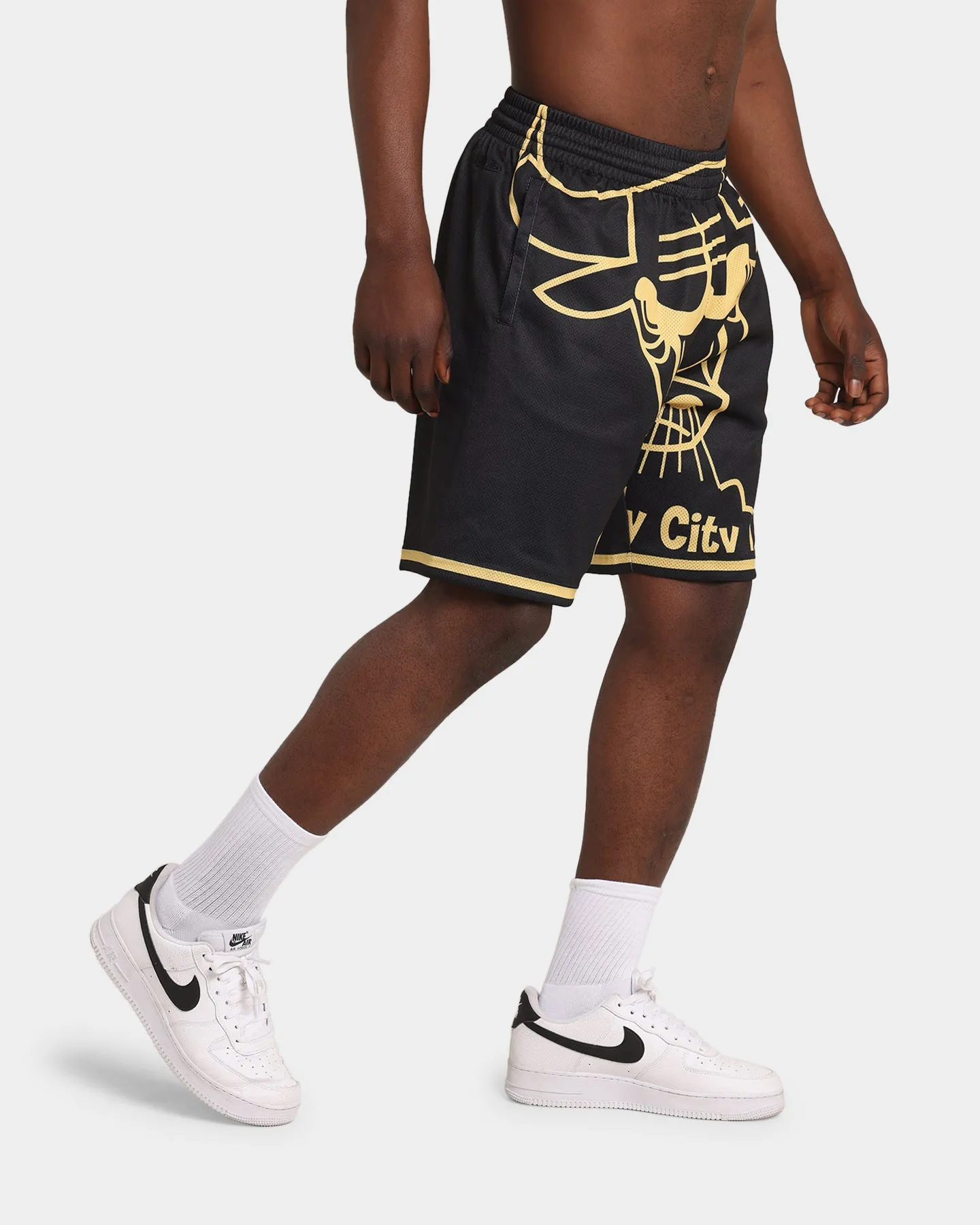 Mitchell & Ness Chicago Bulls Big Face Black Gold Shorts Black/Gold