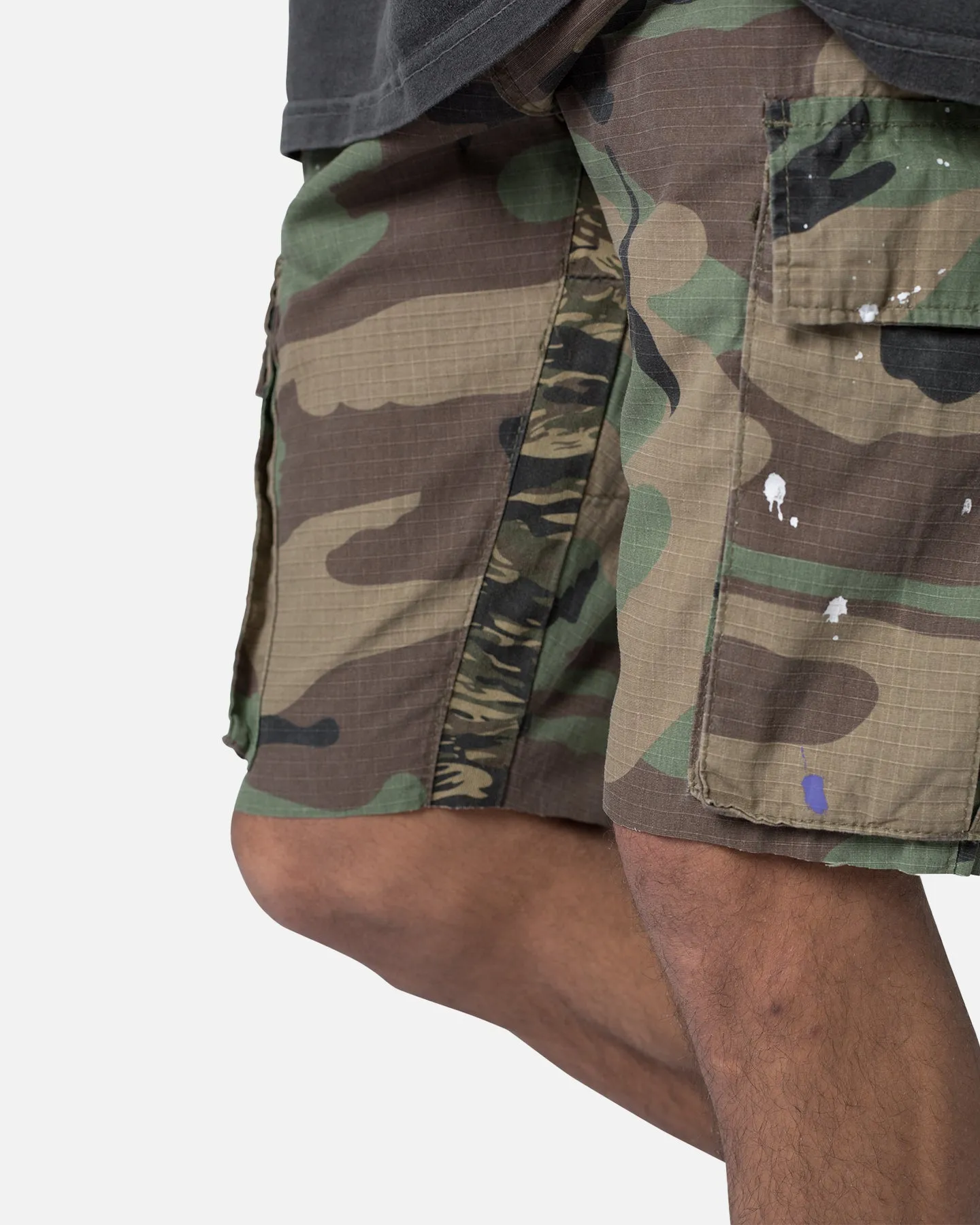 MNML Panelled Cargo Shorts Camo