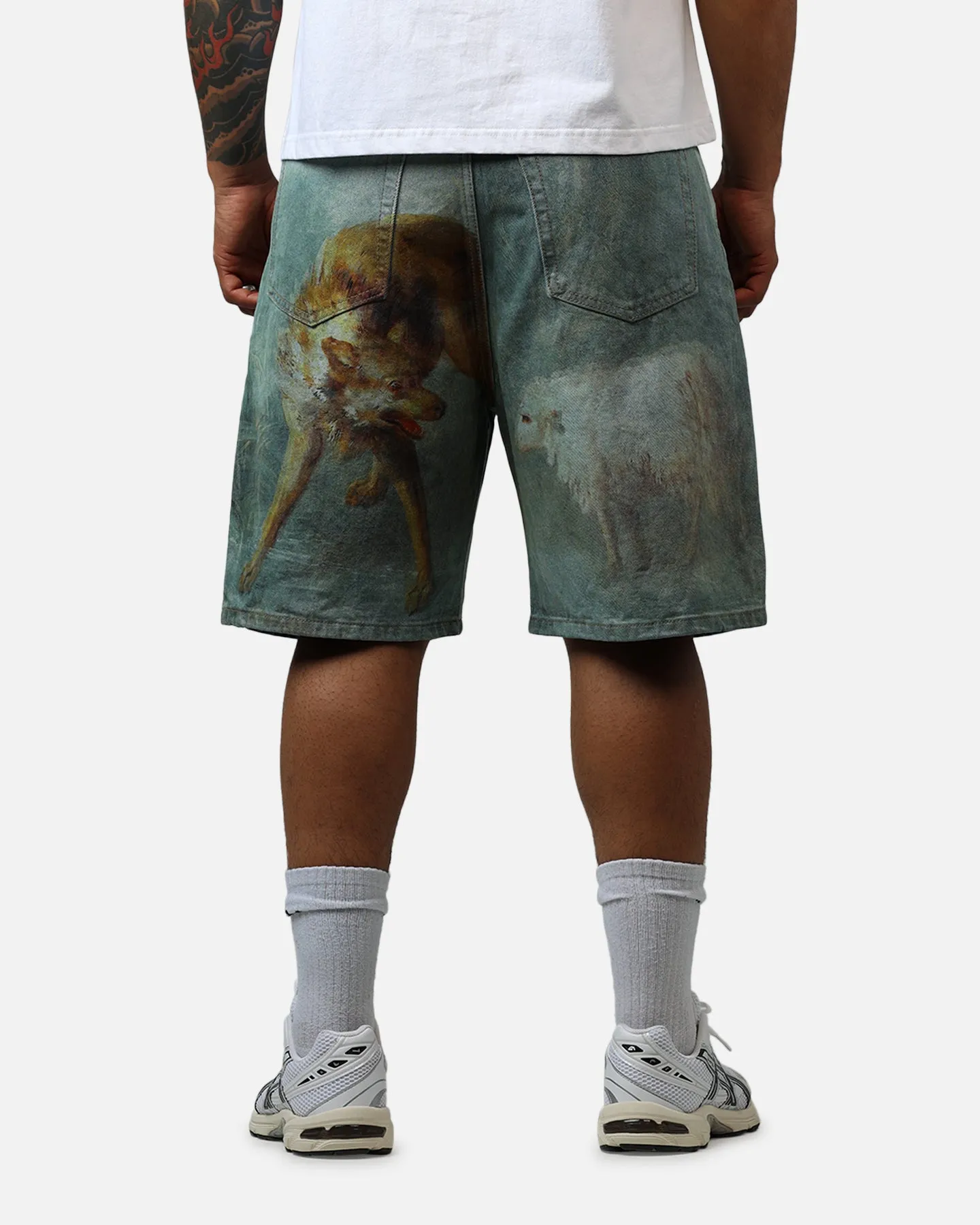 MNML Sheep Hounded Denim Shorts Multi