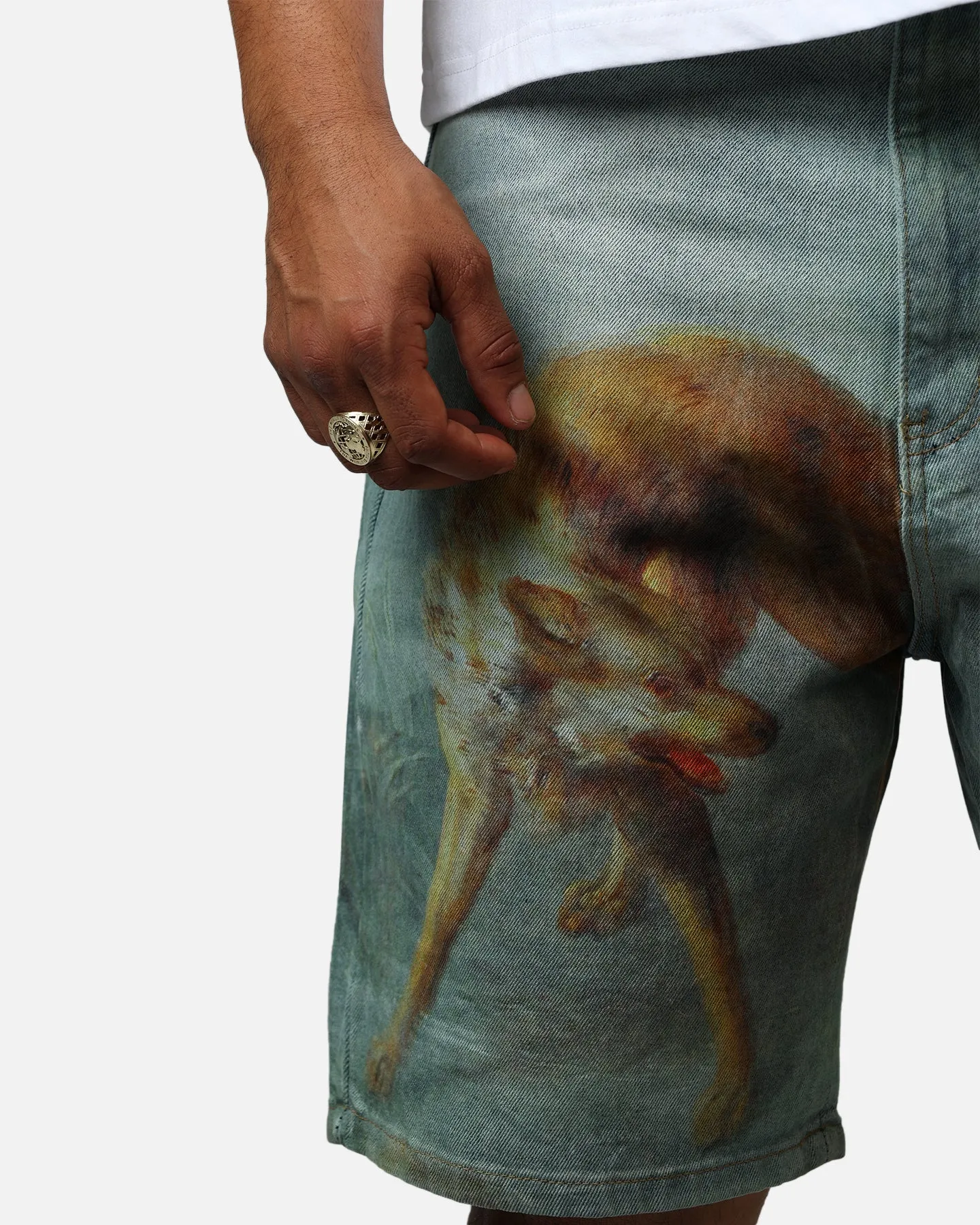 MNML Sheep Hounded Denim Shorts Multi