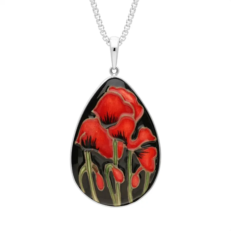 Moorcroft Jewellery Sterling Silver Moorcroft Forever England 4 Pear Necklace
