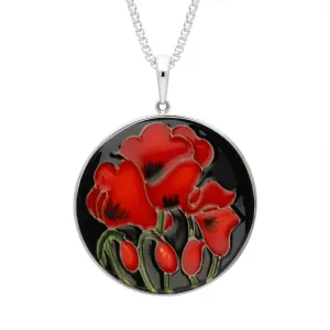 Moorcroft Jewellery Sterling Silver Moorcroft Forever England 4 Round Necklace