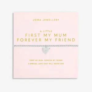 Mother's Day A Little First My Mum Forever My Friend Silver Plated 17.5cm Bracelet 6863 Joma Jewellery