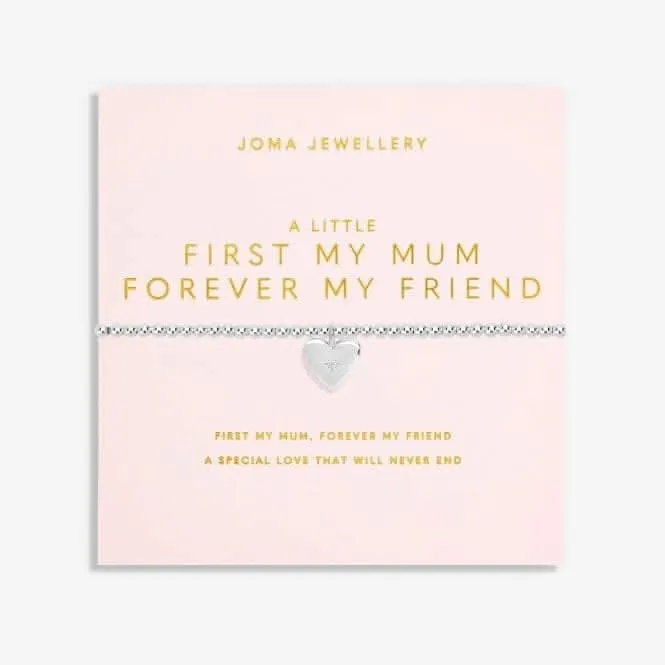 Mother's Day A Little First My Mum Forever My Friend Silver Plated 17.5cm Bracelet 6863 Joma Jewellery