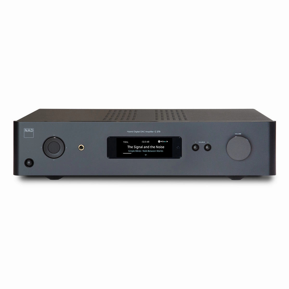 NAD Electronics C 379 HybridDigital Amplifier with BluOS hi-fi volume knob,hi-fi remote control system,hi-fi smart amplifier