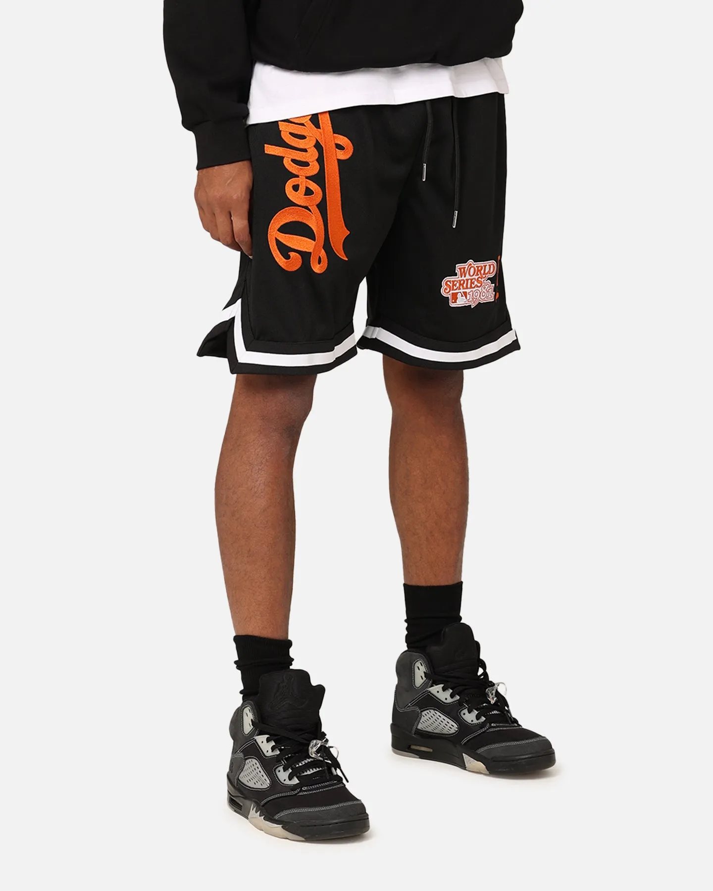 New Era Los Angeles Dodgers 'Scary Nights' Mesh Shorts Black/Orange