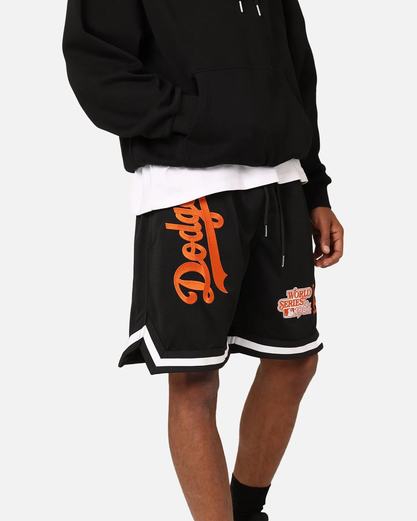 New Era Los Angeles Dodgers 'Scary Nights' Mesh Shorts Black/Orange