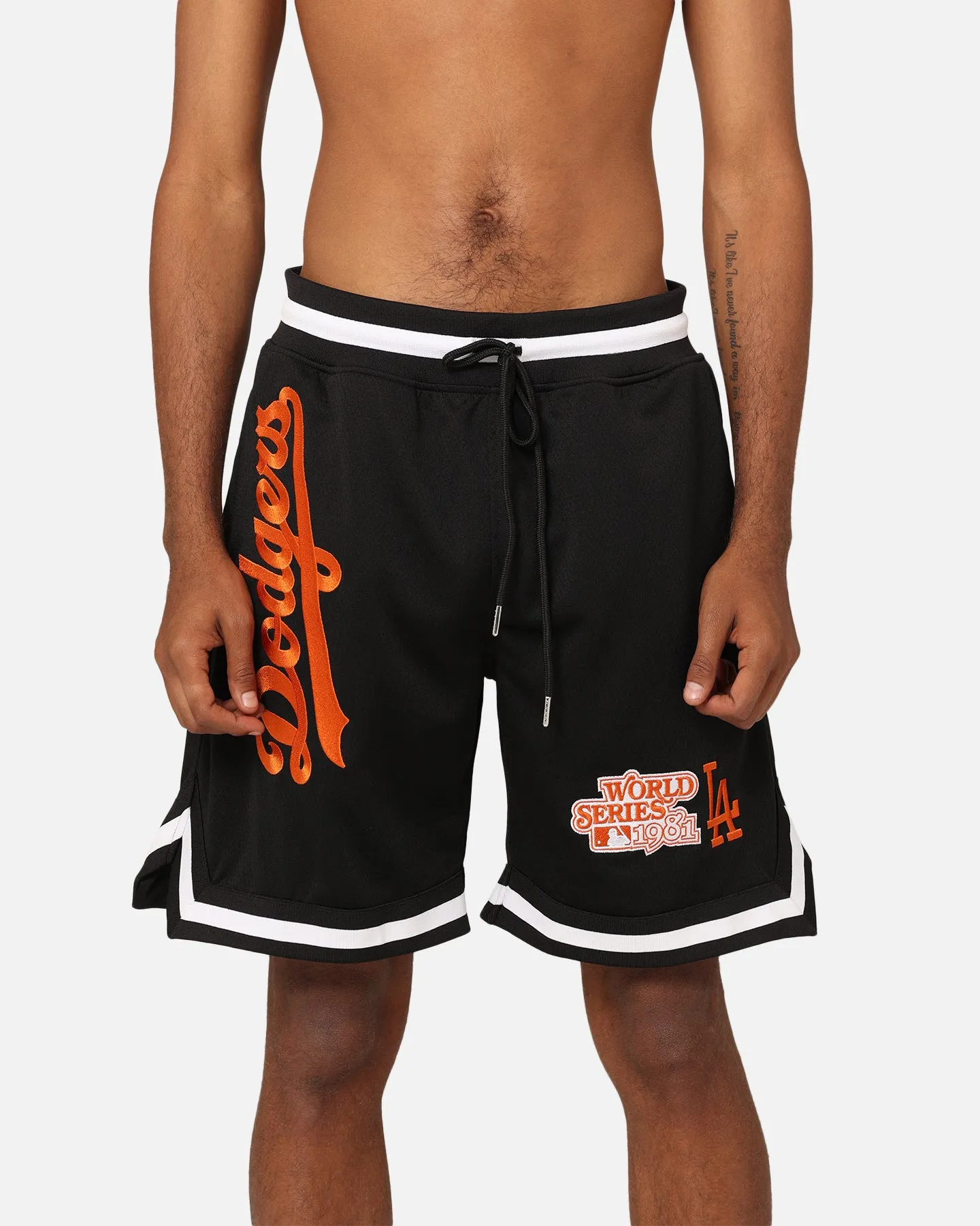 New Era Los Angeles Dodgers 'Scary Nights' Mesh Shorts Black/Orange