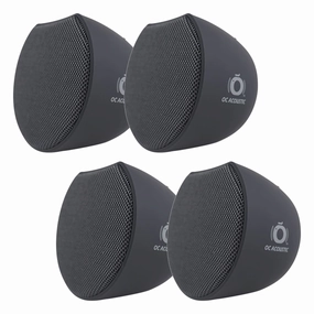 OC Acoustic Newport Plug-in Outlet Speaker with Bluetooth 5.1 and Built-in USB Type-A Charging Port - Set of 4 (Charcoal/Black) Wireless & Multiroom Speakers,WiFi Speakers,Connected Audio