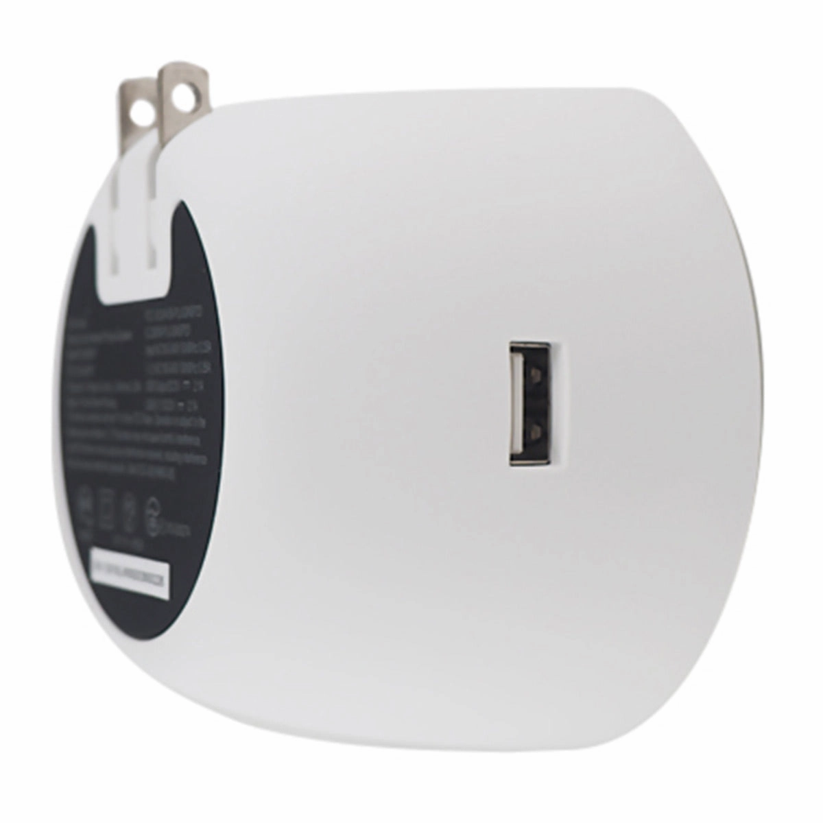 OC Acoustic Newport Plug-in Outlet Speaker with Bluetooth 5.1 and Built-in USB Type-A Charging Port - Set of 4 (Light Gray/White)