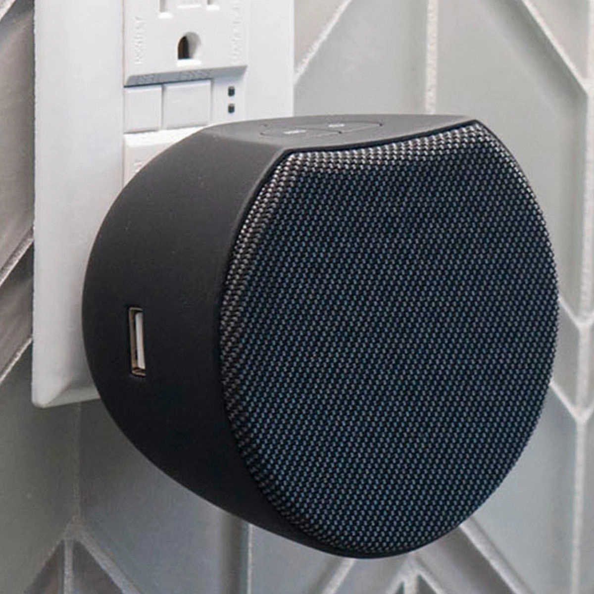 OC Acoustic Newport Plug-in Outlet Speaker with Bluetooth 5.1 and Built-in USB Type-A Charging Port - Set of 6 (Champagne/White and Charcoal/Black)