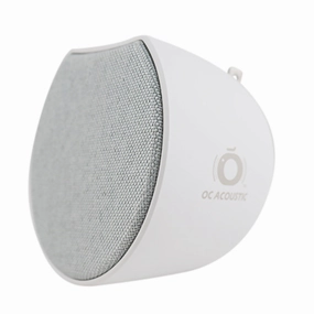 OC Acoustic Newport Plug-in Outlet Speaker with Bluetooth 5.1 and Built-in USB Type-A Charging Port (Gray/White) Wireless & Multiroom Speakers,WiFi Speakers,Connected Audio