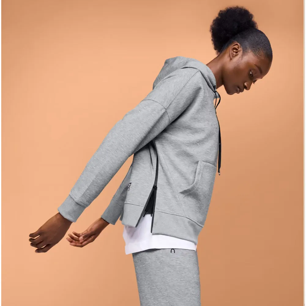 On Womens Hoodie - Grey On Cloud Shoes